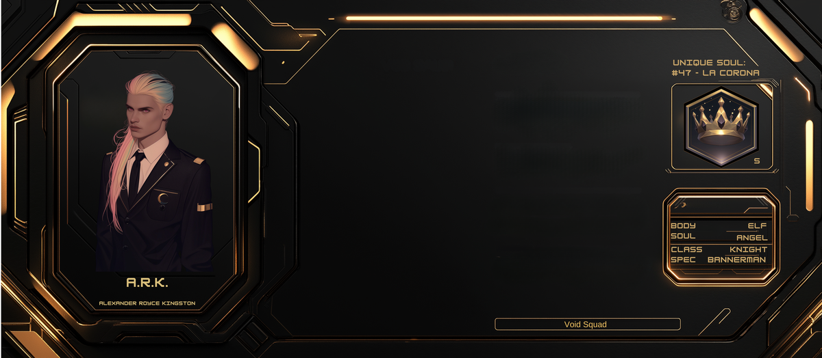 Reference ID card printed A.R.K.. Void Squad