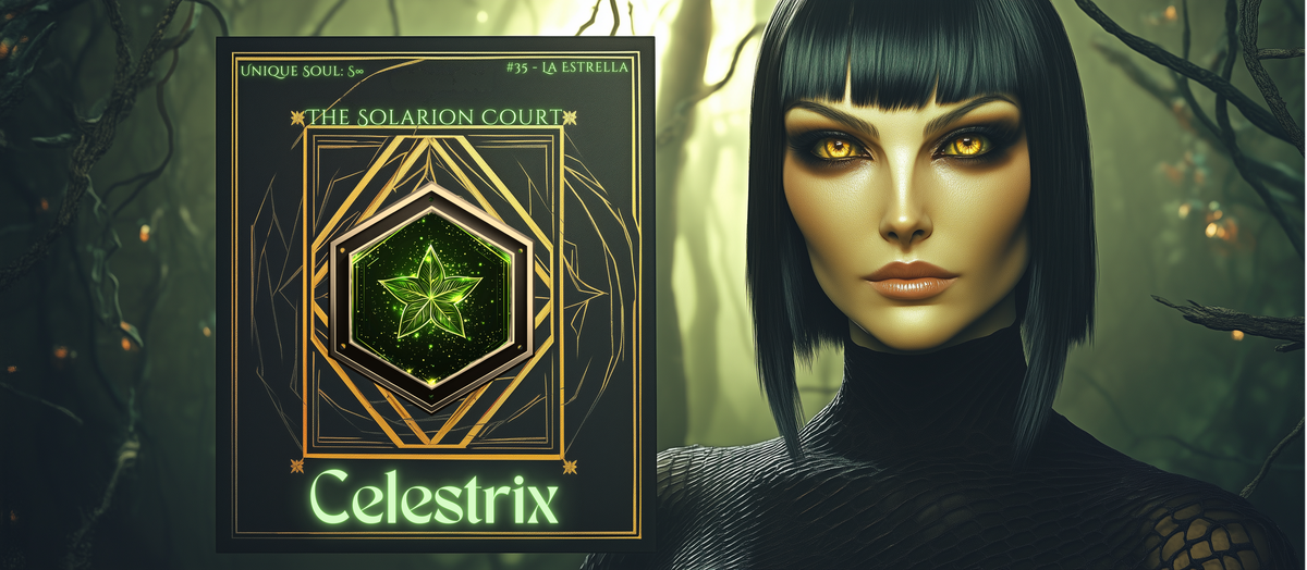 Reference ID card printed Celestrix. The Solarion Court