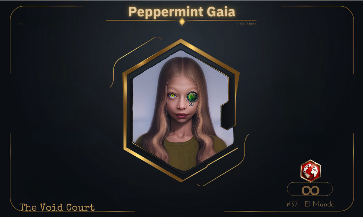 Reference ID card printed Peppermint Gaia. The Void Court