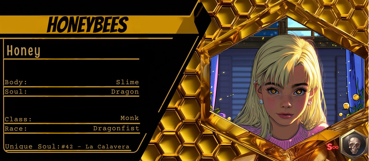 Reference ID card printed Honey. Honeybees