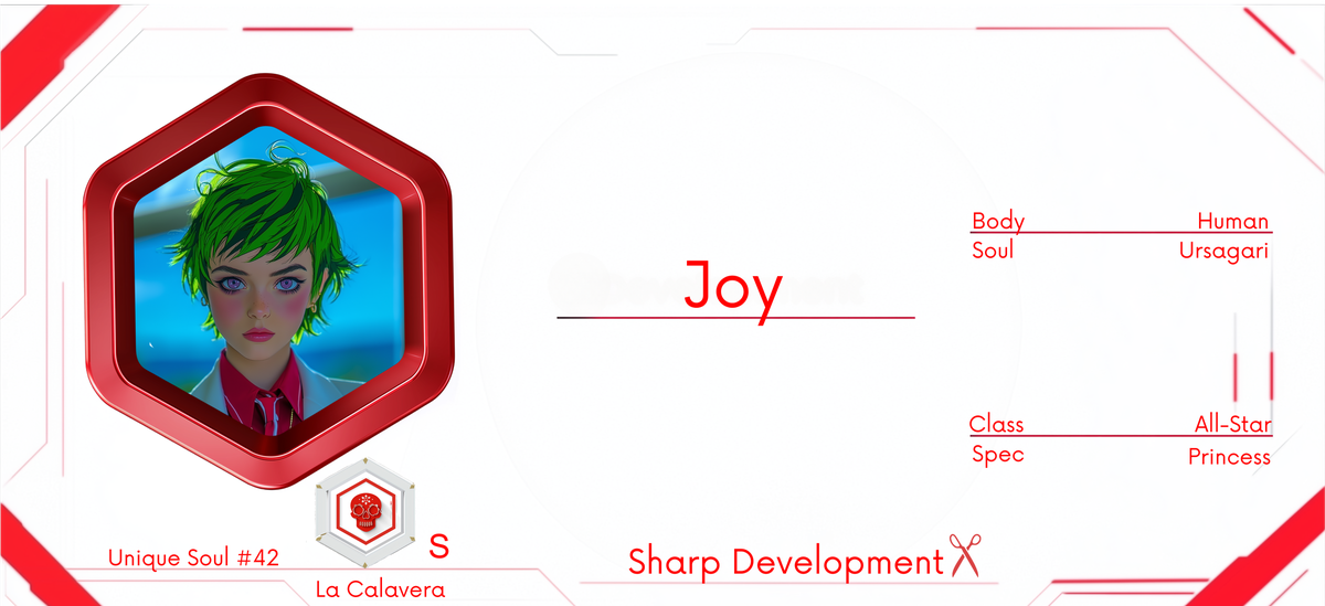 Reference ID card printed Joy. Sharp Development