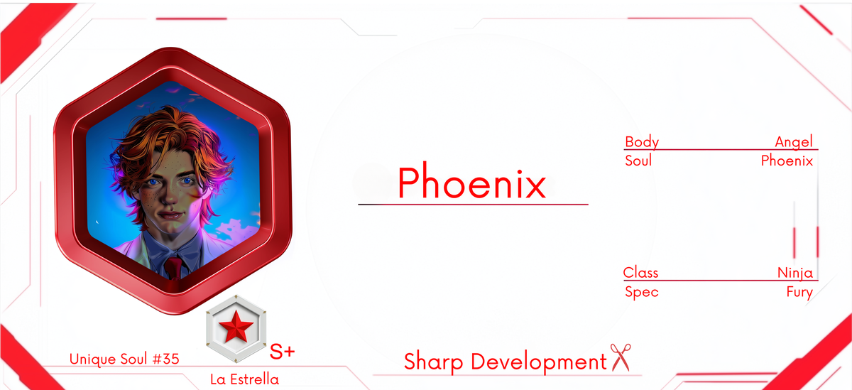 Reference ID card printed Phoenix. Sharp Development; alternate portrait