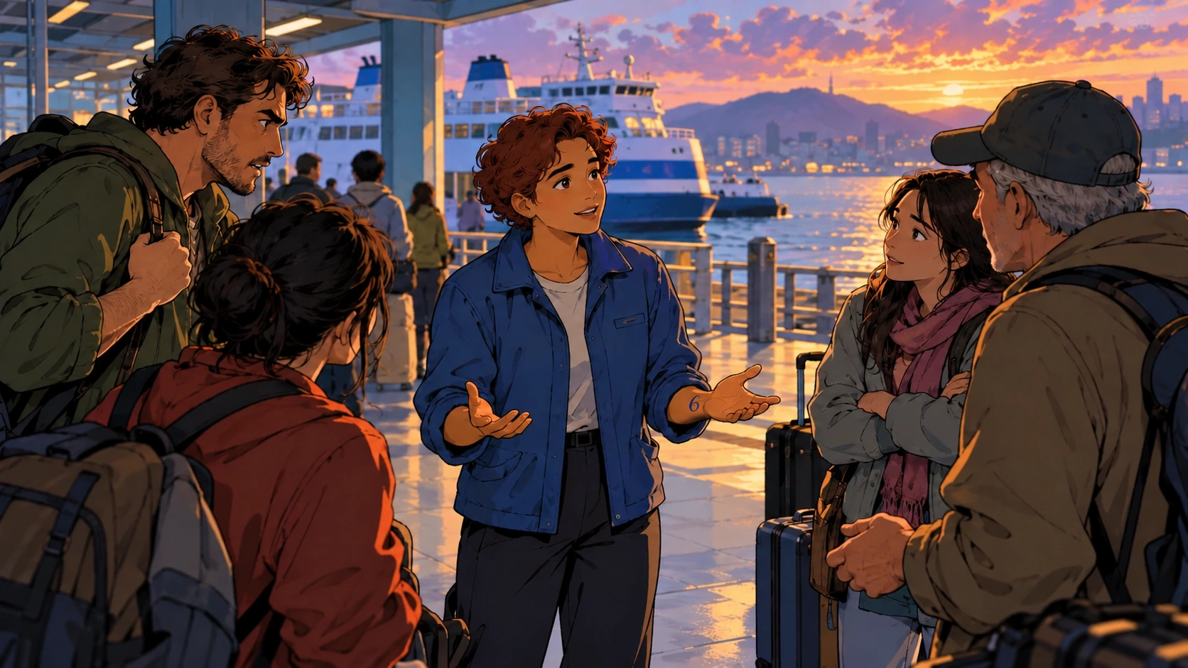 A Sirena connects emotionally with a group of travelers.