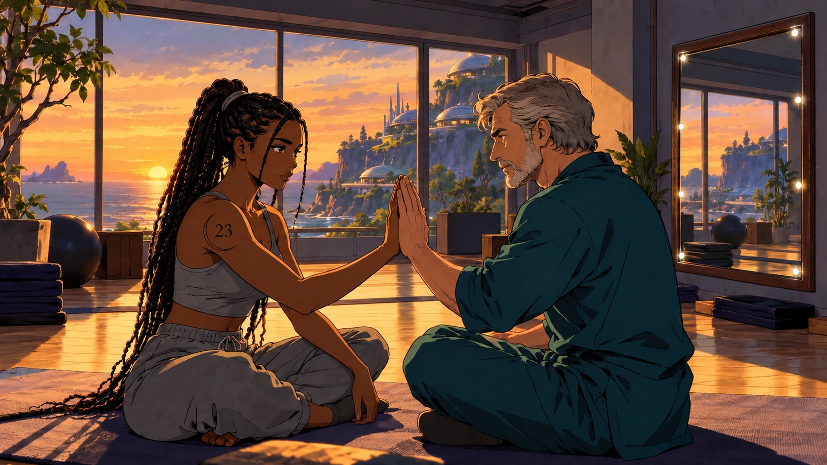 A Luna makes palm-to-palm contact to copy an ability.