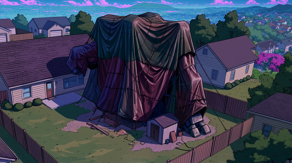 Cover illustration for Mecha-Meet