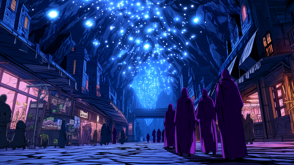 Cover illustration for Society. Wandering.